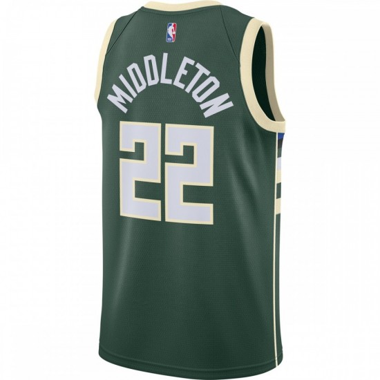 Khris Middleton Milwaukee Bucks Nike 2020/21 Swingman Jersey Hunter Green - Icon Edition