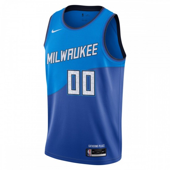 Milwaukee Bucks Nike 2020/21 Swingman Custom Jersey Blue - City Edition