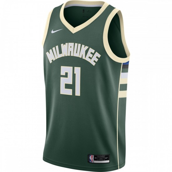 Jrue Holiday Milwaukee Bucks Nike 2020/21 Swingman Jersey Hunter Green - Icon Edition