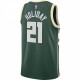 Jrue Holiday Milwaukee Bucks Nike 2020/21 Swingman Jersey Hunter Green - Icon Edition