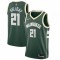 Jrue Holiday Milwaukee Bucks Nike 2020/21 Swingman Jersey Hunter Green - Icon Edition