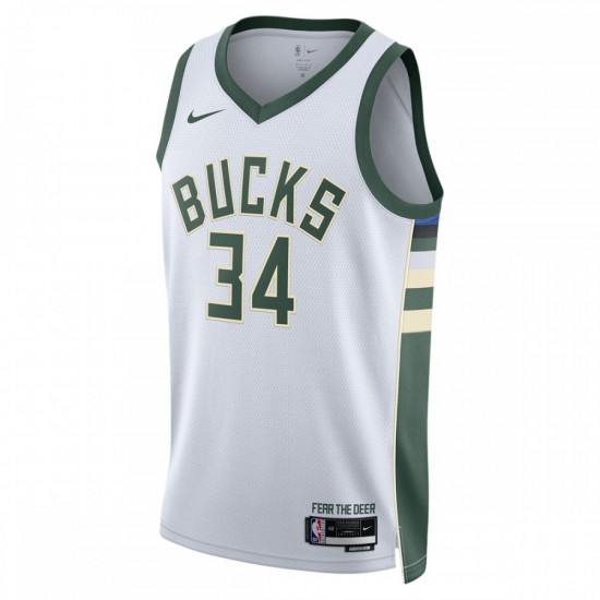 Giannis Antetokounmpo Milwaukee Bucks Nike Unisex 2022/23 Swingman Jersey - Association Edition - White