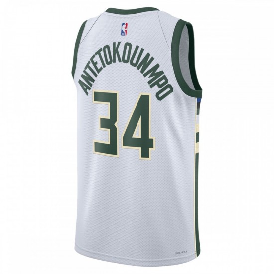 Giannis Antetokounmpo Milwaukee Bucks Nike Unisex 2022/23 Swingman Jersey - Association Edition - White