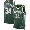 Giannis Antetokounmpo Milwaukee Bucks Nike Unisex 2022/23 Swingman Jersey - Icon Edition - Hunter Green