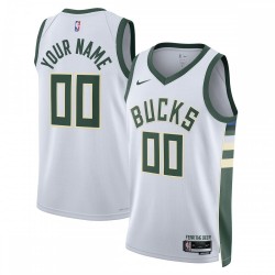 Milwaukee Bucks Nike Unisex 2022/23 Swingman Custom Jersey White - Association Edition