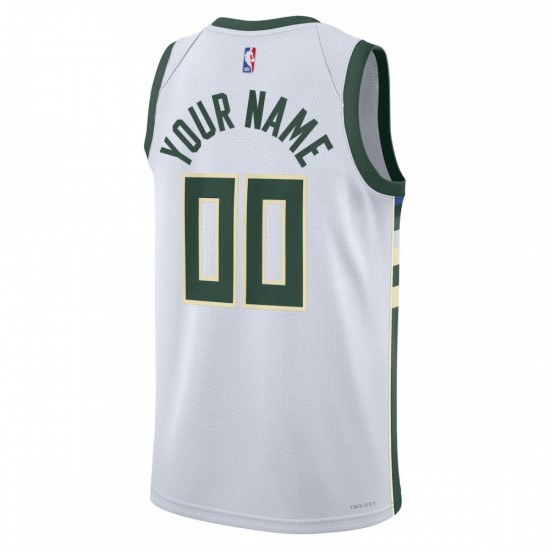 Milwaukee Bucks Nike Unisex 2022/23 Swingman Custom Jersey White - Association Edition