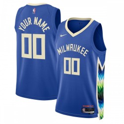 Milwaukee Bucks Nike Unisex 2022/23 Swingman Custom Jersey - City Edition - Royal