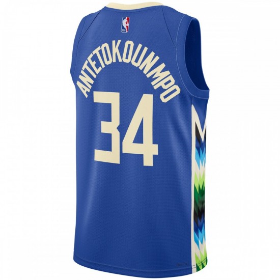 Giannis Antetokounmpo Milwaukee Bucks Nike Unisex 2022/23 Swingman Jersey - City Edition - Royal