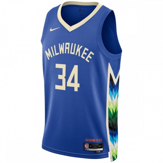 Giannis Antetokounmpo Milwaukee Bucks Nike Unisex 2022/23 Swingman Jersey - City Edition - Royal