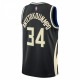 Giannis Antetokounmpo Milwaukee Bucks Jordan Brand 2022/23 Statement Edition Swingman Jersey - Black