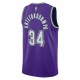 Giannis Antetokounmpo Milwaukee Bucks Nike 2022/23 Swingman Jersey Purple - Classic Edition