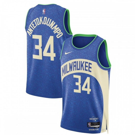 Giannis Antetokounmpo Milwaukee Bucks Nike Unisex 2023/24 Swingman Jersey - Blue - City Edition