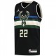 Men's Milwaukee Bucks Middleton #22 Jordan Black 20/21 Swingman Jersey - Statement Edition