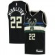 Men's Milwaukee Bucks Middleton #22 Jordan Black 20/21 Swingman Jersey - Statement Edition