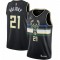 Men's Milwaukee Bucks Jrue Holiday #21 Jordan Black 2020/21 Swingman Jersey - Statement Edition