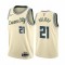 Men's Milwaukee Bucks Jrue Holiday #21 Nike White Cream Swingman Jersey - City Edition