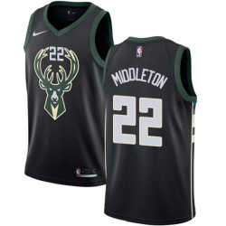 Men's Milwaukee Bucks Khris Middleton #22 Nike Black Swingman Jersey - Statement Edition