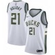 Men's Milwaukee Bucks Jrue Holiday #21 Nike White 2020/21 Swingman Jersey - Association Edition