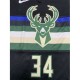 Men's Milwaukee Bucks Giannis Antetokounmpo #34 Black 2020 Swingman Jersey - Statement Edition