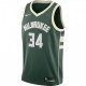 Men's Milwaukee Bucks Giannis Antetokounmpo #34 Green Swingman Jersey - Icon Edition