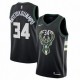 Men's Milwaukee Bucks Giannis Antetokounmpo #34 Black Swingman Jersey - Statement Edition