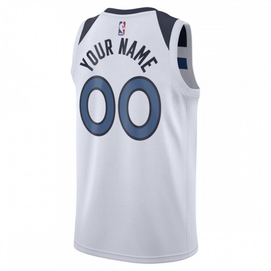 Minnesota Timberwolves Nike 2020/21 Swingman Custom Jersey - Association Edition - White