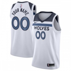 Minnesota Timberwolves Nike 2020/21 Swingman Custom Jersey - Association Edition - White