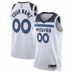 Minnesota Timberwolves Nike Unisex 2022/23 Swingman Custom Jersey White - Association Edition