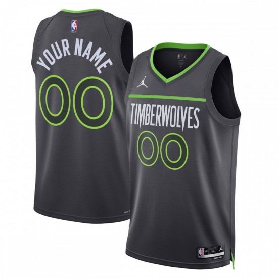 Minnesota Timberwolves Jordan Brand Unisex 2022/23 Swingman Custom Jersey - Statement Edition - Black