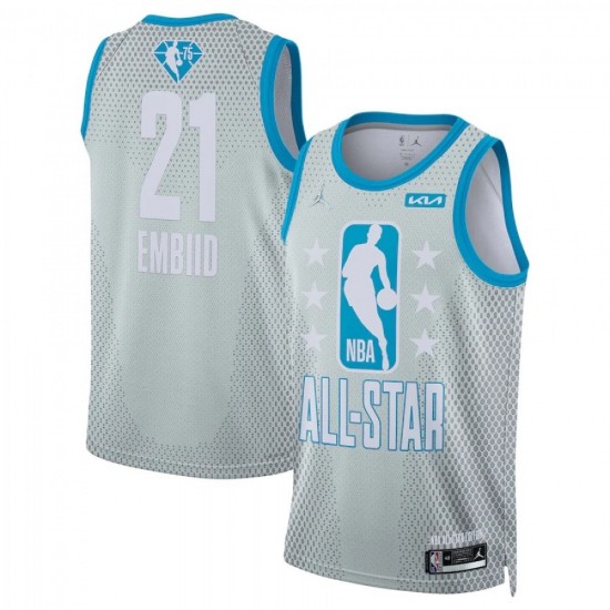 Men's Joel Embiid #21 Jordan Brand Gray 2022 NBA All-Star Game Swingman Jersey