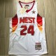 Men's All-Star West 2009 Kobe Bryant #24 Mitchell&Ness White Hardwood Classics Jersey