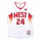 Men's All-Star West 2009 Kobe Bryant #24 Mitchell&Ness White Hardwood Classics Jersey