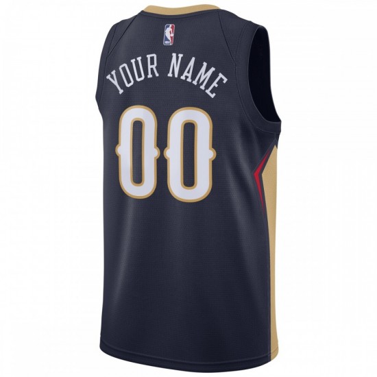 New Orleans Pelicans Nike Swingman Custom Jersey Navy - Icon Edition