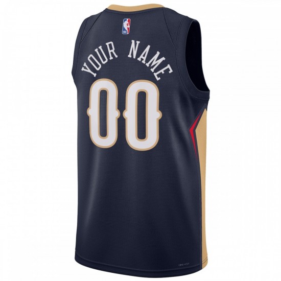 New Orleans Pelicans Nike Unisex 2022/23 Swingman Custom Jersey Navy - Icon Edition