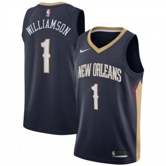 Men's New Orleans Pelicans Zion Williamson #1 Nike Navy 2020/21 Swingman Jersey - Icon Edition