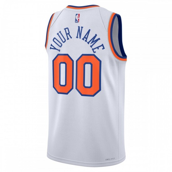 New York Knicks Nike Unisex 2022/23 Swingman Custom Jersey White - Association Edition