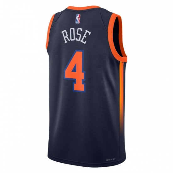 Derrick Rose New York Knicks Jordan Brand 2022/23 Statement Edition Swingman Jersey - Navy