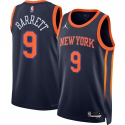 RJ Barrett New York Knicks Jordan Brand 2022/23 Swingman Jersey - Statement Edition - Navy