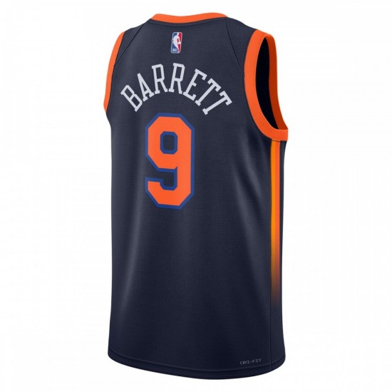 RJ Barrett New York Knicks Jordan Brand 2022/23 Swingman Jersey - Statement Edition - Navy