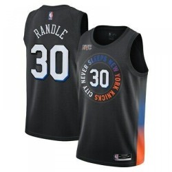 Men's New York Knicks Julius Randle #30 Nike Black 2020/21 Swingman Jersey - City Edition