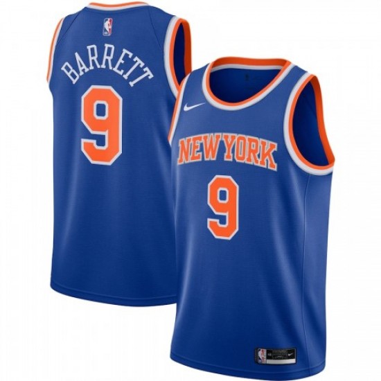 Men's New York Knicks RJ Barrett #9 Nike Blue 2020/21 Swingman Jersey - Icon Edition