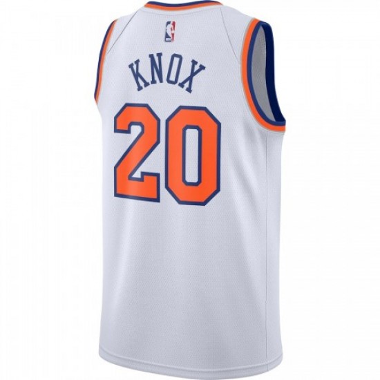 Men's New York Knicks Kevin Knox #20 Nike White 2019/20 Swingman Jersey - Association Edition