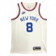 Men's New York Knicks Kemba Walker #8 White 2021/22 Swingman Jersey - Classic Edition