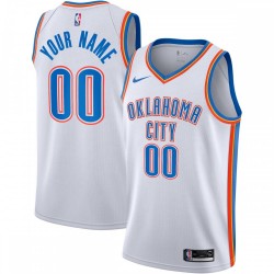 Oklahoma City Thunder Nike 2020/21 Swingman Custom Jersey - Association Edition - White