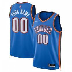 Oklahoma City Thunder Nike Unisex 2022/23 Swingman Custom Jersey Blue - Icon Edition