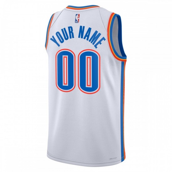 Oklahoma City Thunder Nike Unisex 2022/23 Swingman Custom Jersey White - Association Edition