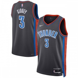 Josh Giddey Oklahoma City Thunder Nike Unisex 2022/23 Swingman Jersey - City Edition - Gray