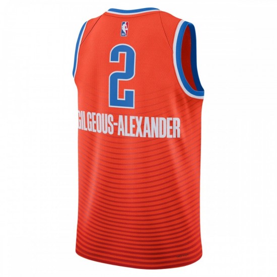 Shai Gilgeous-Alexander Oklahoma City Thunder Jordan Brand 2022/23 Statement Edition Swingman Jersey - Orange