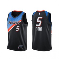 Men's Oklahoma City Thunder Luguentz Dort #5 Nike Black Swingman Jersey - City Edition