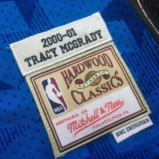 Men's Orlando Magic Tracy McGrady #1 Throwback Mitchell & Ness Blue 00-01 Hardwood Classics Jersey